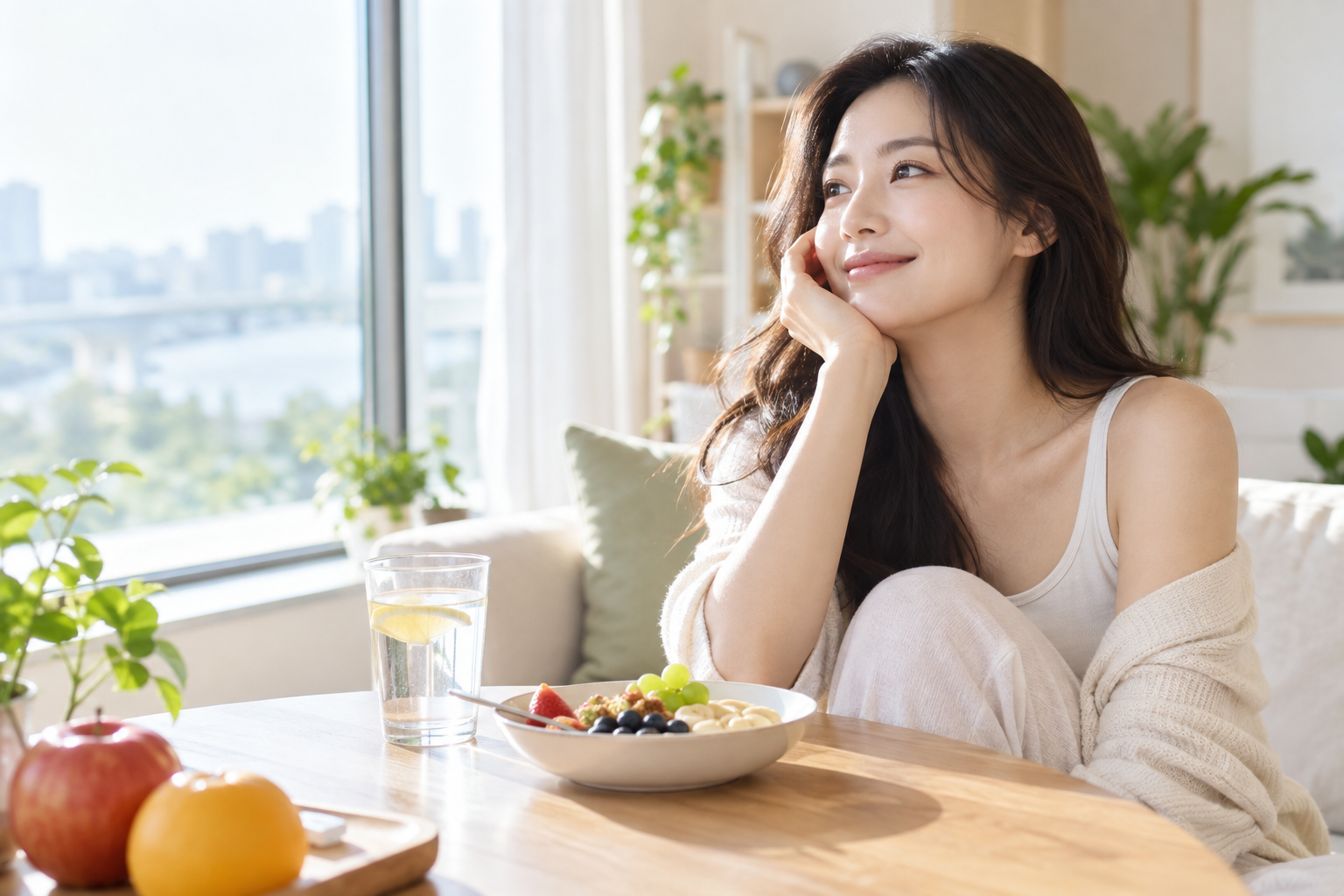 수면 부족 다이어트 중 물과 과일을 활용한 생활관리