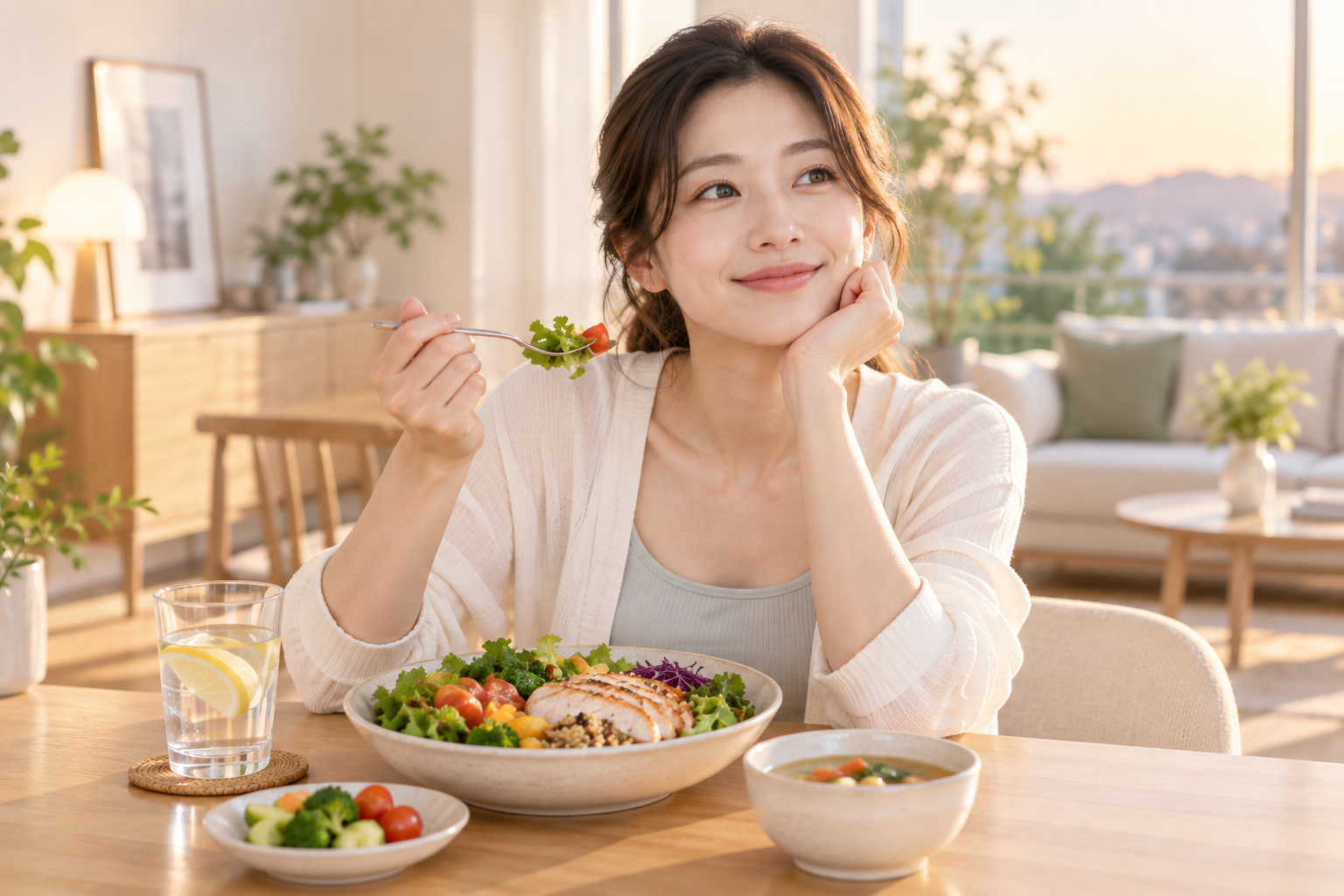 스트레스성 폭식 후 저녁 식사 패턴을 조절하는 건강식