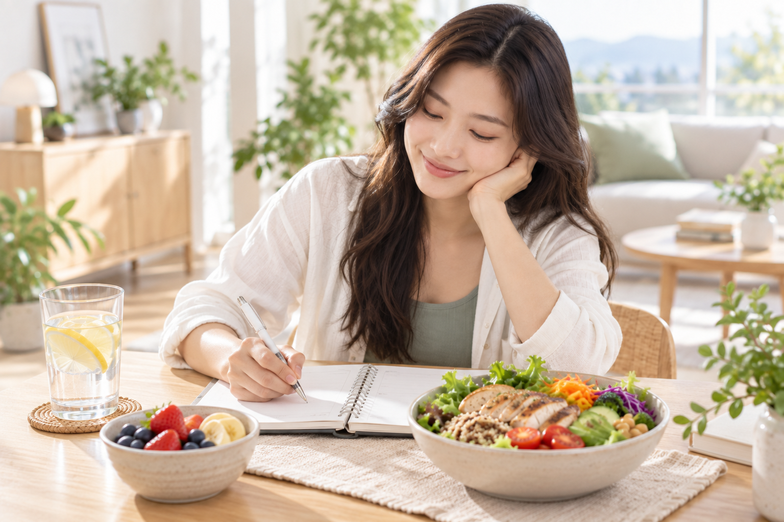 스트레스성 폭식 패턴을 기록하는 식단 플래너